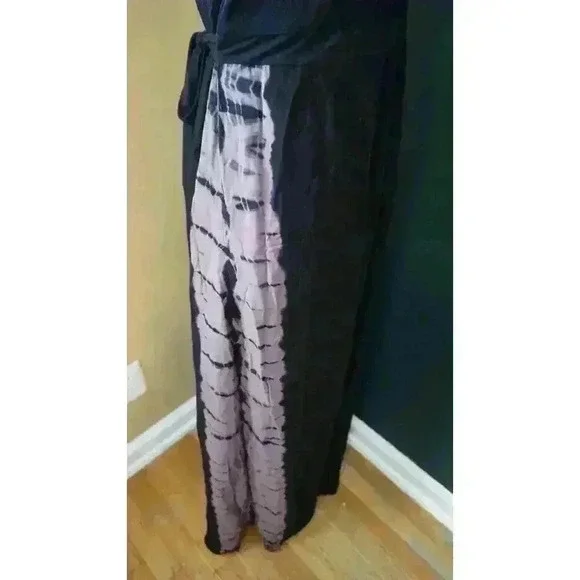 Liz Lange Maternity Women's Sleeveless Maxi Two Tone Ombre V-Neck Dress, Size L - Picture 8 of 15